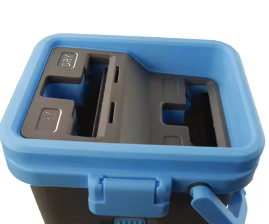 Swivel Handle Microfiber Mop Bucket with Steel Pole for Floor Cleaning