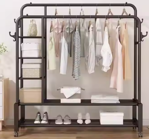 Modern Simple Metal Folding Clothes Rack Living Room Furniture for Home for Bedroom or Balcony for Drying Clothes