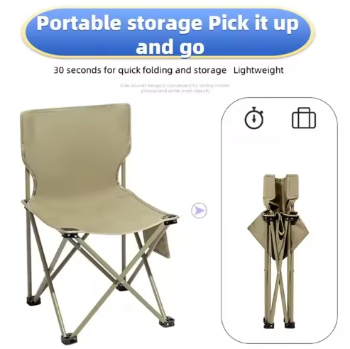 Customizable Lightweight Outdoor Folding Chair Comfortable Beach Camping Chair Factory-Designed Foldable Seat