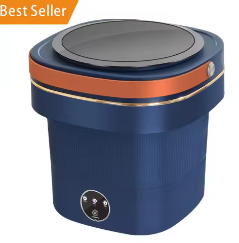 12L Portable Washing Mini Foldable Sock Underwear Panties Retractable Household Washing Machine With Spinning Dry Washing
