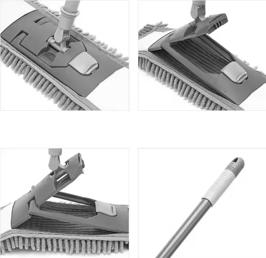 Microfibra Flat Chenille Microfibre Fabric Telescopic Handle Steel Mopa Treapeader Microfibra Flat Chenille Microfibre Fabric