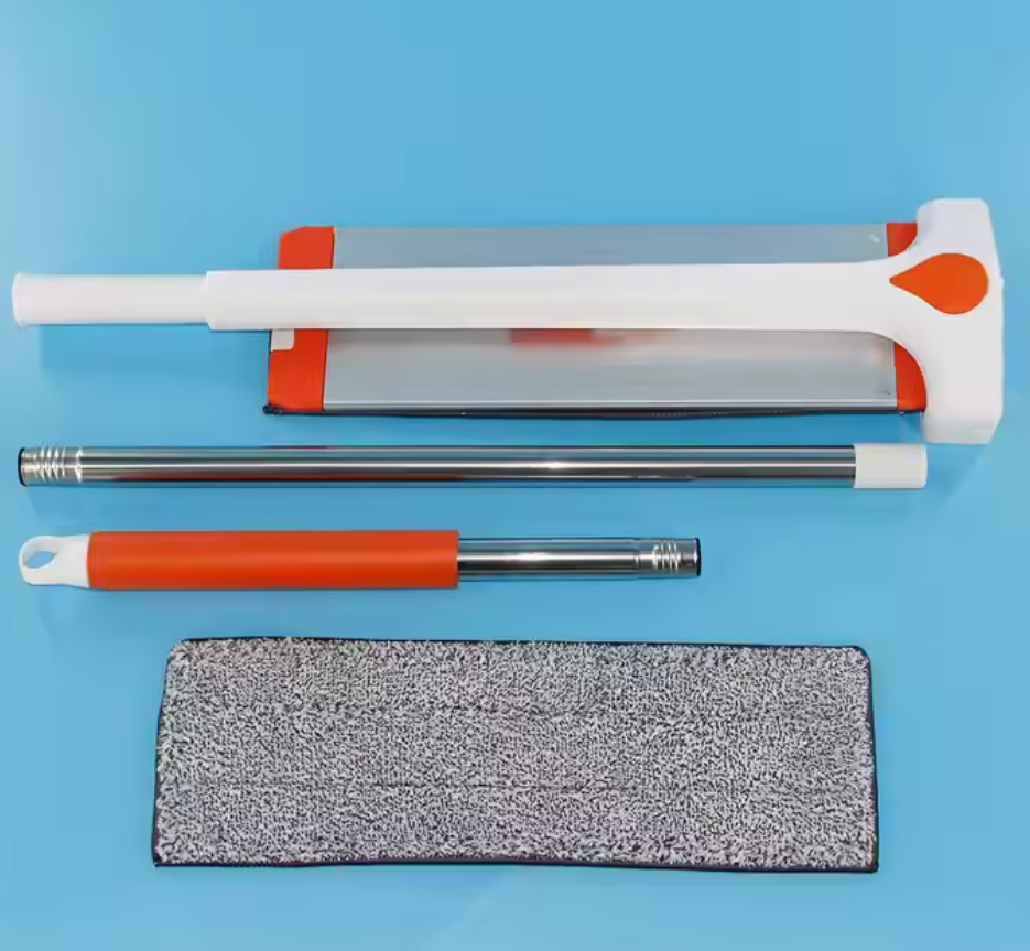 Hands-Free Squeeze EVA Flat Mop with Steel Pole Easy Cleaning Equipment