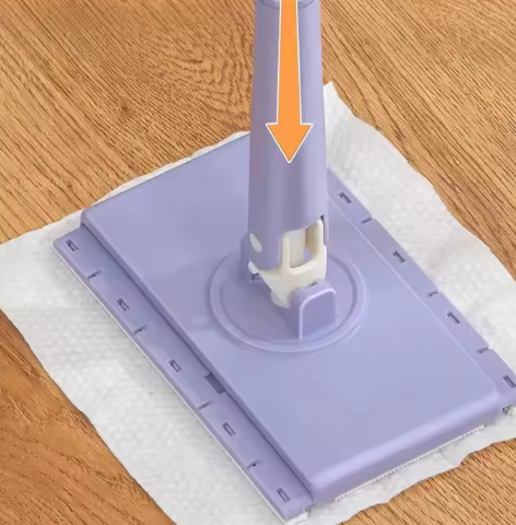 Small Household Use Flat Mop Lazy People's Indoor Cleaning Solution with Manual Wrapping Plastic Basket Clean Cloth Washcloth