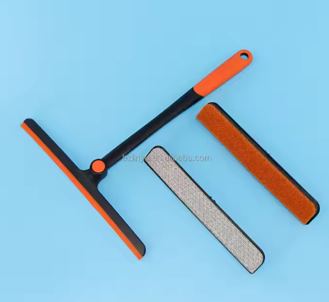 Eco-Friendly Home Cleaning Glass Squeegee Tool with Plastic Handle Window Cleaning Rubber Stocked Product