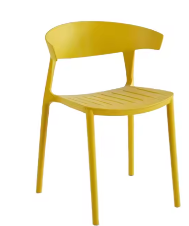 Modern Colored Outdoor Plastic Dining Chair Durable Stackable Furniture for Home Office Kitchen-Wholesale Dining Room Furniture