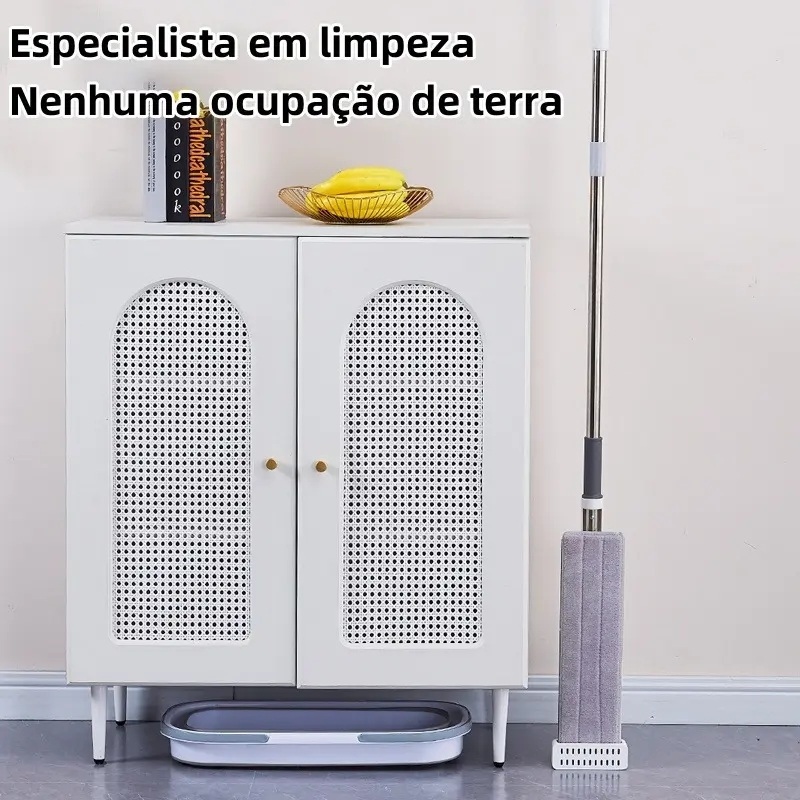 Mop Rodo Esfregão C/ Balde Sistema Torção Fácil Refil Extra